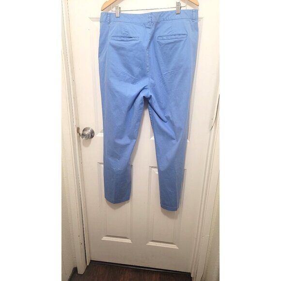 L.L Bean women's favorite fit blue fabric dreasing plus size pant size 18 - Picture 3 of 7